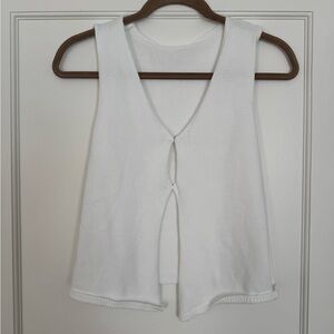 Zara White Knit Tank Top